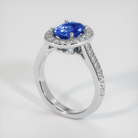 1.98 Ct. Sapphire Ring, 18K White Gold 2