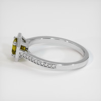 0.88 Ct. Sapphire Ring, 18K White Gold 4