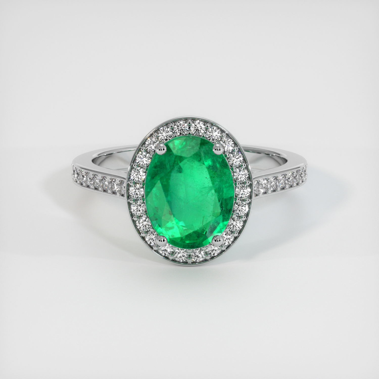 Emerald Ring 2.33 Ct. 18K White Gold | The Natural Emerald Company