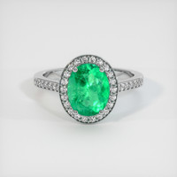 2.80 Ct. Emerald Ring, 18K White Gold 1