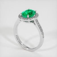 2.80 Ct. Emerald Ring, 18K White Gold 2