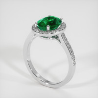 3.46 Ct. Emerald Ring, 18K White Gold 2