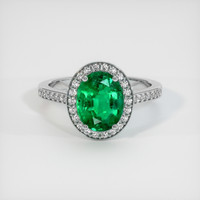 2.76 Ct. Emerald Ring, 18K White Gold 1