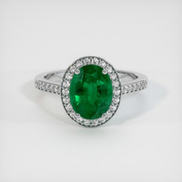 2.78 Ct. Emerald Ring, 18K White Gold 1