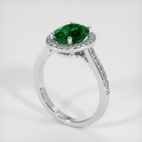 2.78 Ct. Emerald Ring, 18K White Gold 2