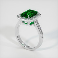 3.16 Ct. Emerald Ring, 18K White Gold 2