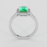 1.04 Ct. Emerald Ring, 18K White Gold 3