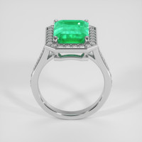 3.72 Ct. Emerald Ring, 18K White Gold 3