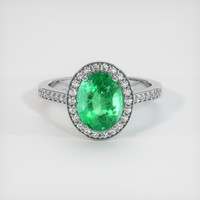 3.26 Ct. Emerald Ring, 18K White Gold 1