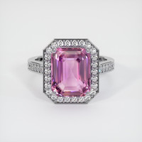 6.02 Ct. Sapphire Ring, 18K White Gold 1