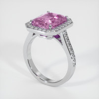 6.02 Ct. Sapphire Ring, 18K White Gold 2