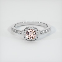 0.60 Ct. Sapphire Ring, 18K White Gold 1