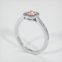 0.60 Ct. Sapphire Ring, 18K White Gold 2