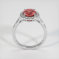 2.55 Ct. Padparadscha Sapphire Ring, 18K White Gold 3