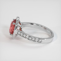2.55 Ct. Padparadscha Sapphire Ring, 18K White Gold 4