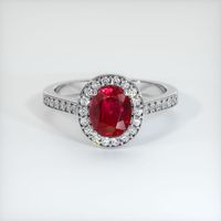 2.35 Ct. Ruby Ring, 18K White Gold 1