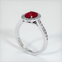 2.35 Ct. Ruby Ring, 18K White Gold 2