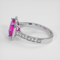 3.03 Ct. Pink Sapphire Ring, 18K White Gold 4