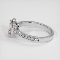 1.13 Ct. Pink Sapphire Ring, 18K White Gold 4