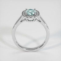 1.21 Ct. Greyish Blue Sapphire Ring, 18K White Gold 3