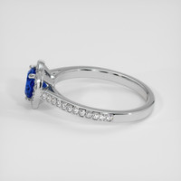 0.82 Ct. Blue Sapphire Ring, 18K White Gold 4