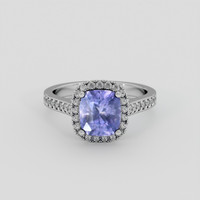 2.07 Ct. Violet Sapphire Ring, 18K White Gold 1