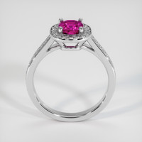 1.24 Ct. Pink Sapphire Ring, 18K White Gold 3