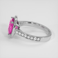 3.67 Ct. Pink Sapphire Ring, 18K White Gold 4