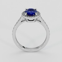 1.53 Ct. Blue Sapphire Ring, 18K White Gold 3