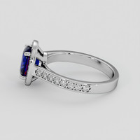 1.53 Ct. Blue Sapphire Ring, 18K White Gold 4