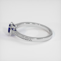 0.74 Ct. Sapphire Ring, 18K White Gold 4