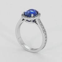 2.17 Ct. Blue Sapphire Ring, 18K White Gold 2