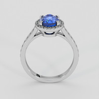 2.17 Ct. Blue Sapphire Ring, 18K White Gold 3
