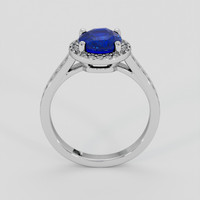 2.03 Ct. Blue Sapphire Ring, 18K White Gold 3
