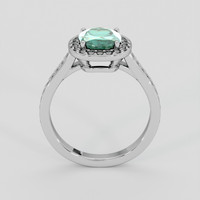 1.60 Ct. Bluish Green Sapphire Ring, 18K White Gold 3