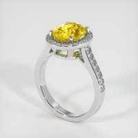 3.55 Ct. Sapphire Ring, 18K White Gold 2