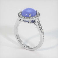 5.49 Ct. Sapphire Ring, 18K White Gold 2