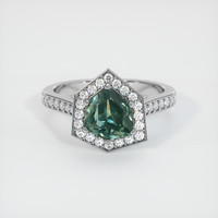 2.44 Ct. Sapphire Ring, 18K White Gold 1