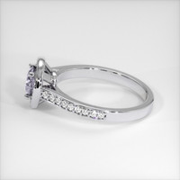 0.77 Ct. Sapphire Ring, 18K White Gold 4