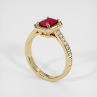 1.03 Ct. Ruby Ring, 10K Yellow Gold 2