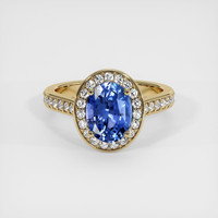 1.98 Ct. Blue Sapphire Ring, 14K Yellow Gold 1