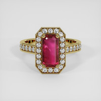 1.57 Ct. Ruby Ring, 14K Yellow Gold 1