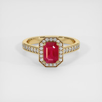 1.03 Ct. Ruby Ring, 14K Yellow Gold 1