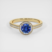 1.38 Ct. Blue Sapphire Ring, 14K Yellow Gold 1