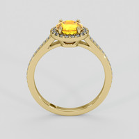 1.47 Ct. Orangish Yellow Sapphire Ring, 14K Yellow Gold 3