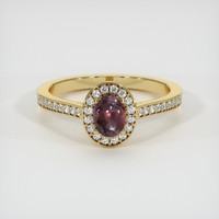 0.78 Ct. Sapphire Ring, 14K Yellow Gold 1