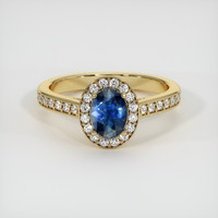 0.79 Ct. Sapphire Ring, 18K Yellow Gold 1