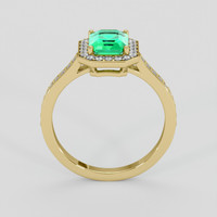 1.04 Ct. Emerald Ring, 18K Yellow Gold 3