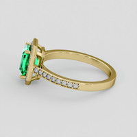 1.04 Ct. Emerald Ring, 18K Yellow Gold 4