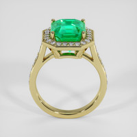 3.71 Ct. Emerald Ring, 18K Yellow Gold 3